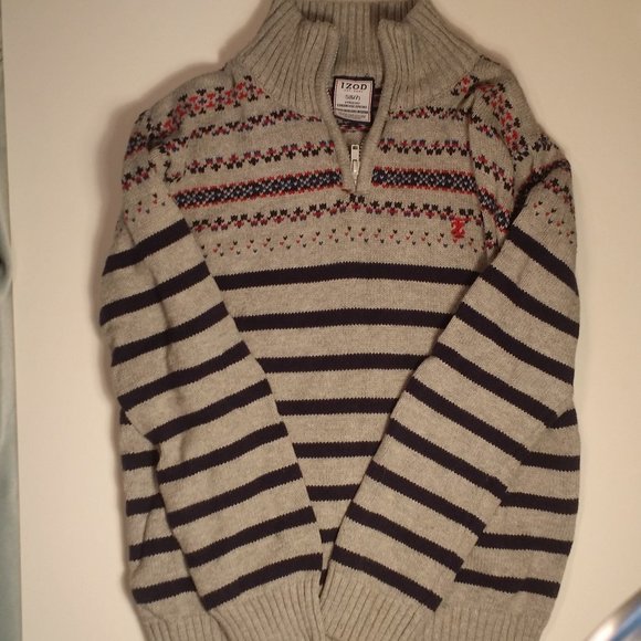 Izod Other - Izod boys 6/7 grey blue and red pullover sweater